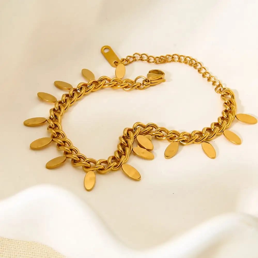 Tassel Leaf Chain Bracelet