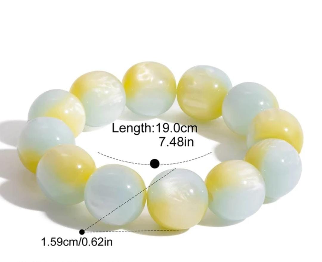 Blue Green Beaded Bracelet