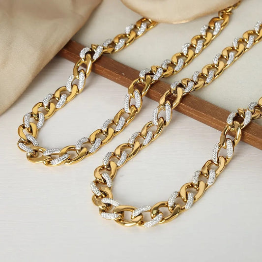 Dual Tone Link Chain Necklace