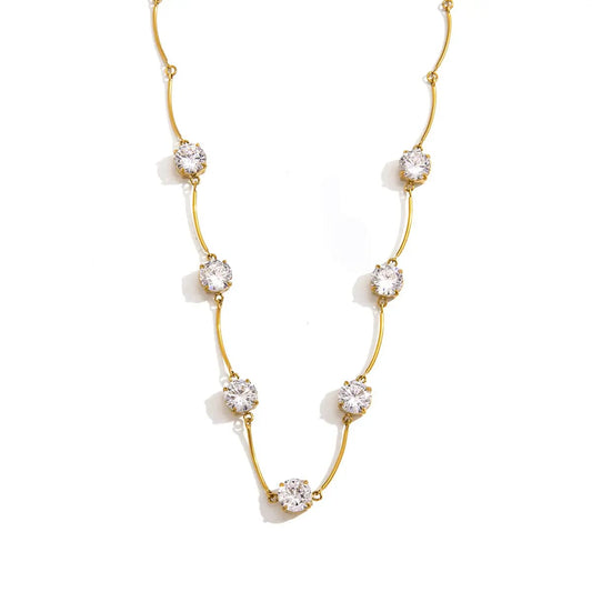 Dainty Zircon Chain Necklace
