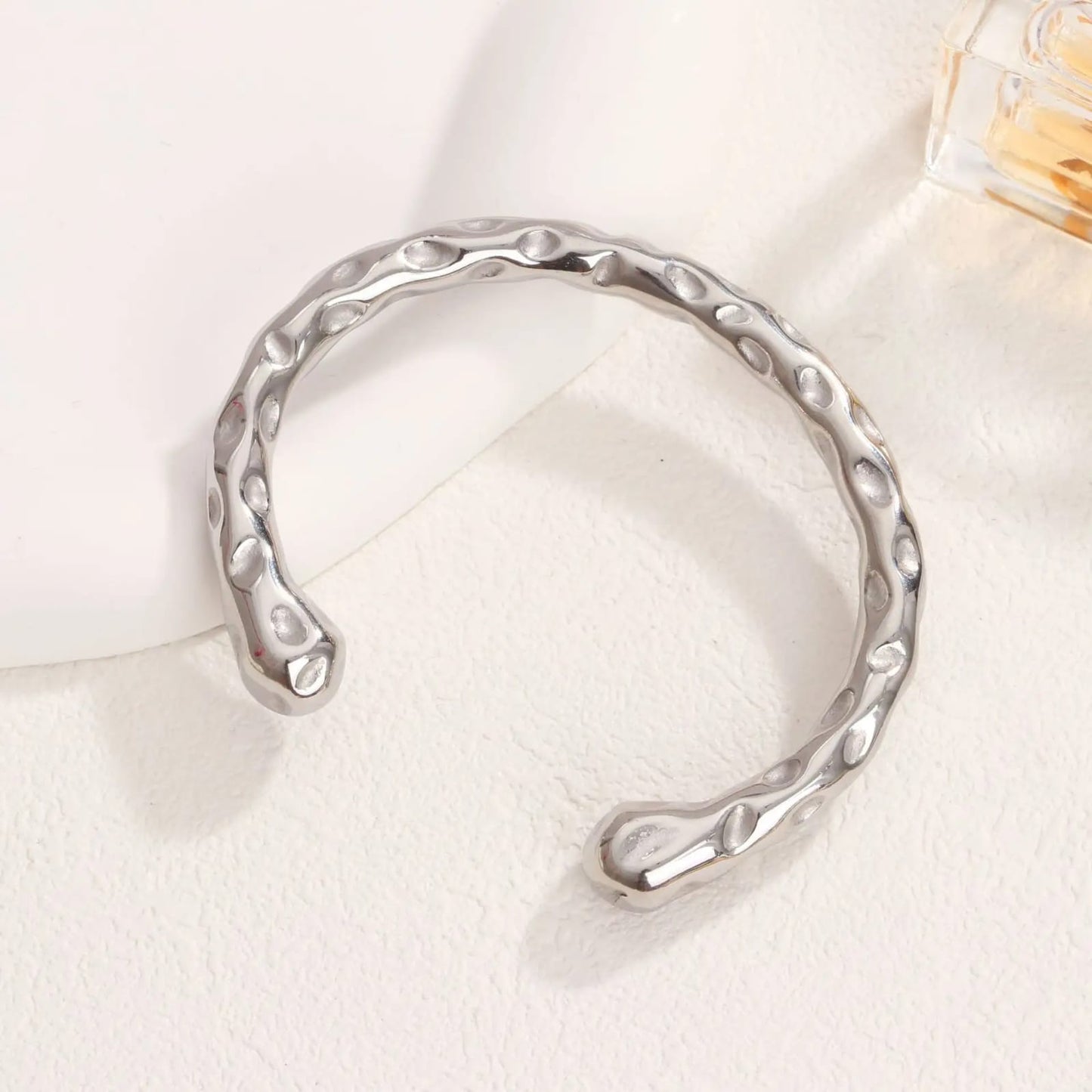 Silver Textured Bracelet