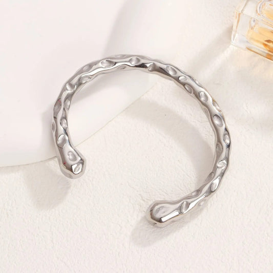 Silver Textured Bracelet