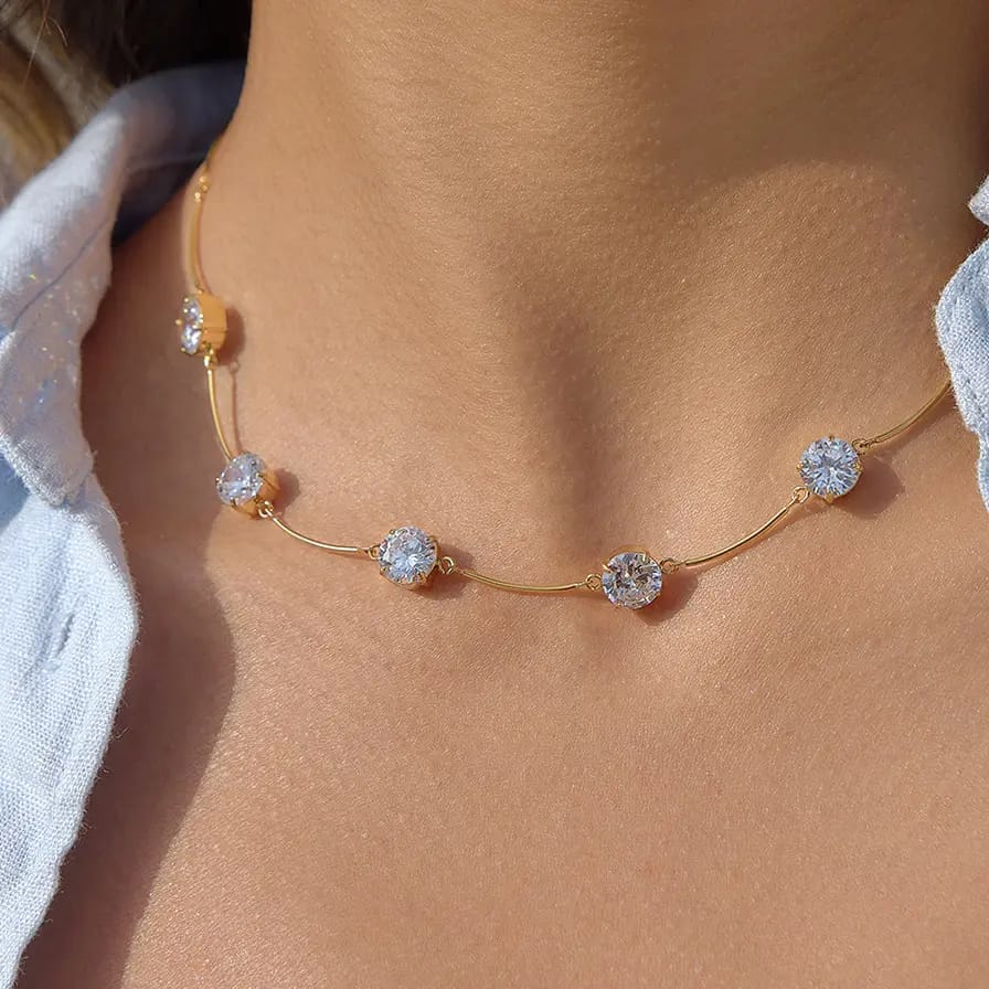 Dainty Zircon Chain Necklace