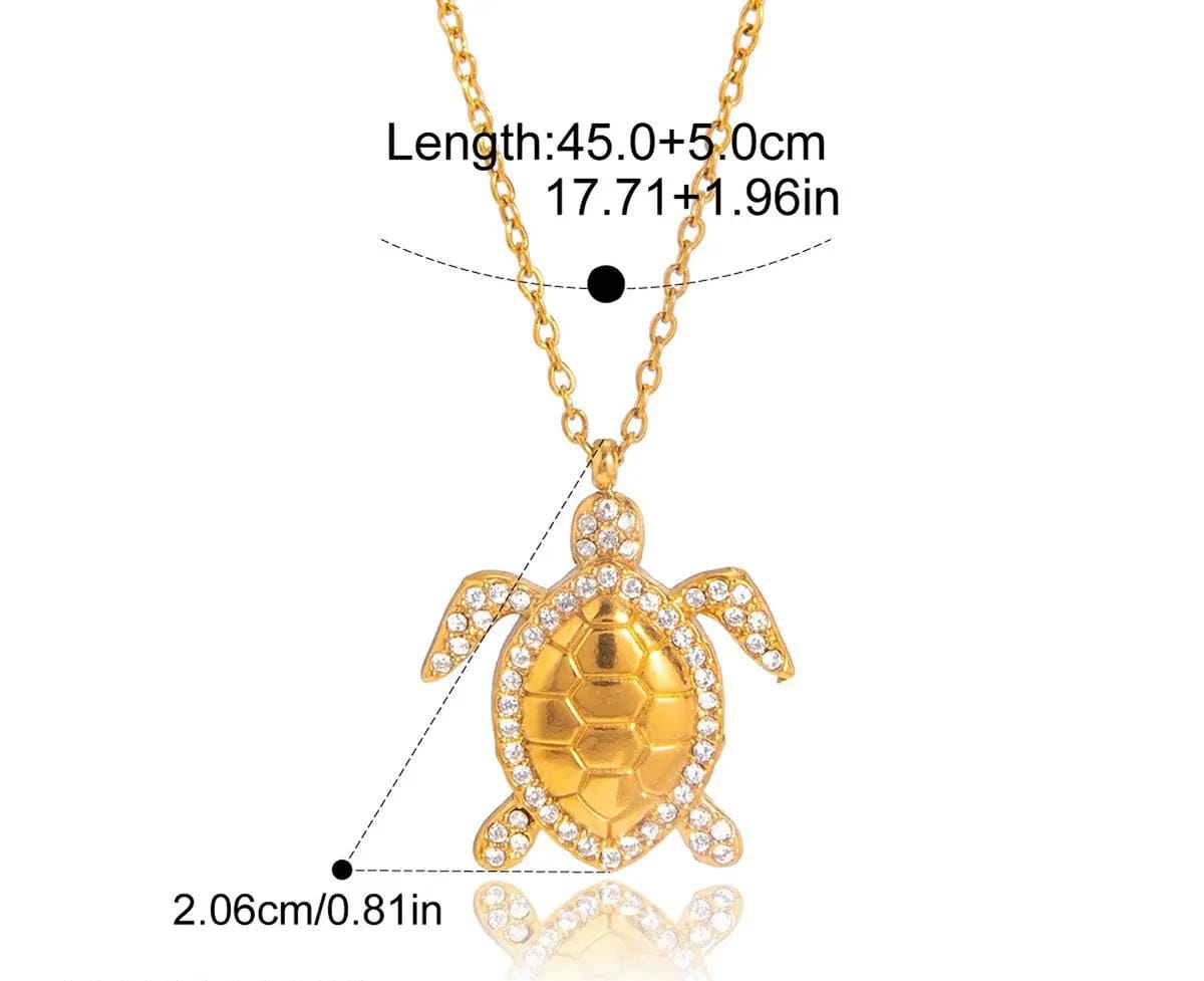 Turtle Pendant Chain Necklace