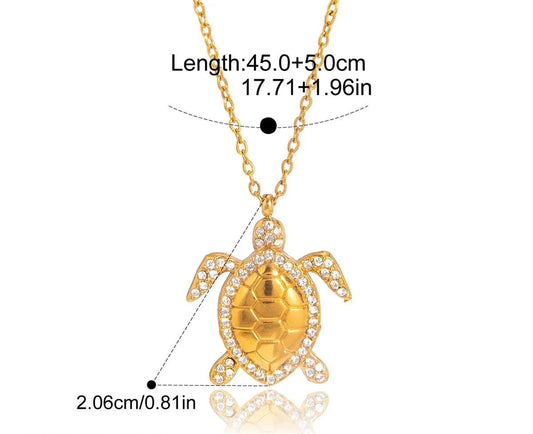 Turtle Pendant Chain Necklace