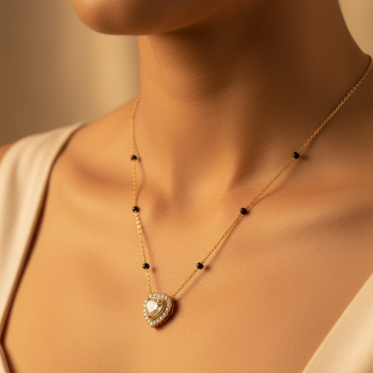 Antitarnish Sleek Heart Mangalsutra