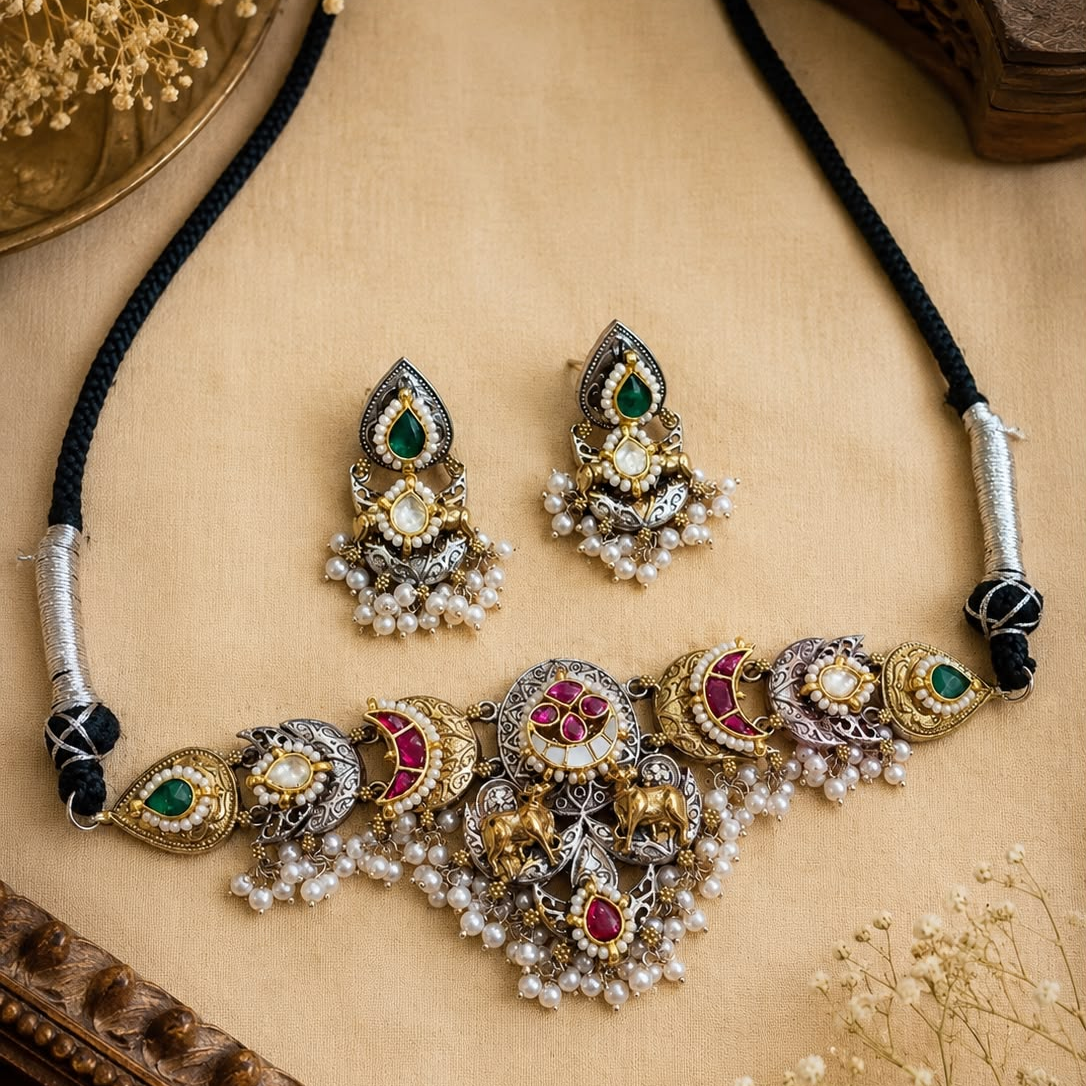 Fusion Silver Necklace Set