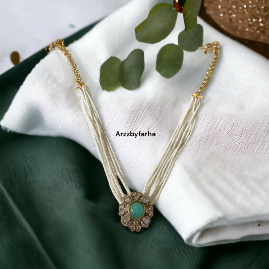 Chid Pearl Moissanite Necklace