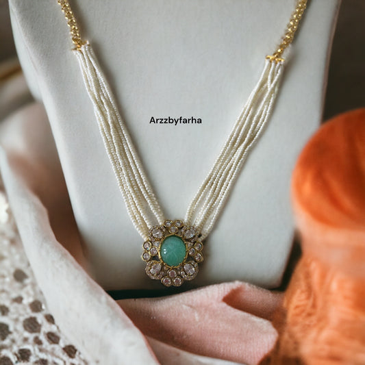 Chid Pearl Moissanite Necklace