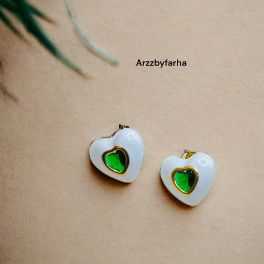 Luxe Heart Shaped Studs Earring