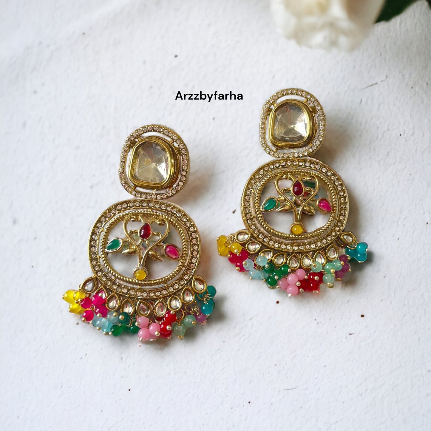 MOP Multicolor Dangle Earrings