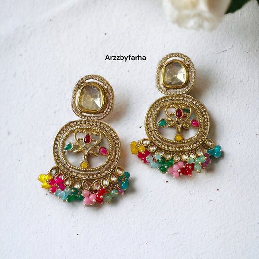 MOP Multicolor Dangle Earrings