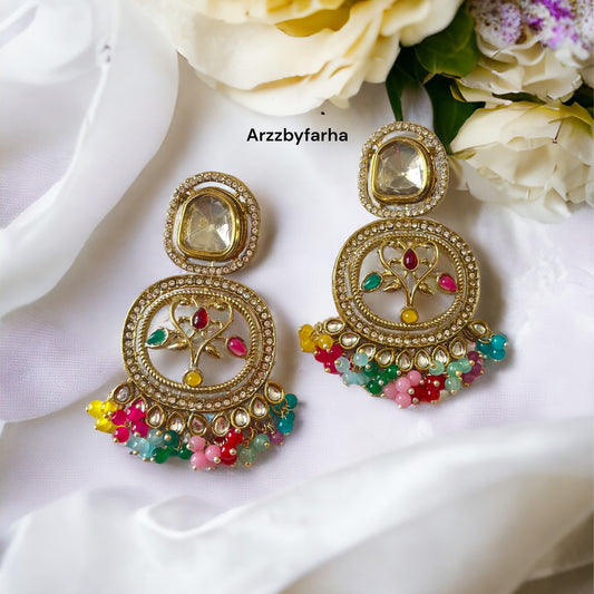 MOP Multicolor Dangle Earrings