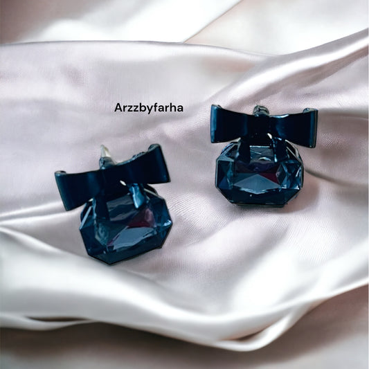 Black Bow Earring