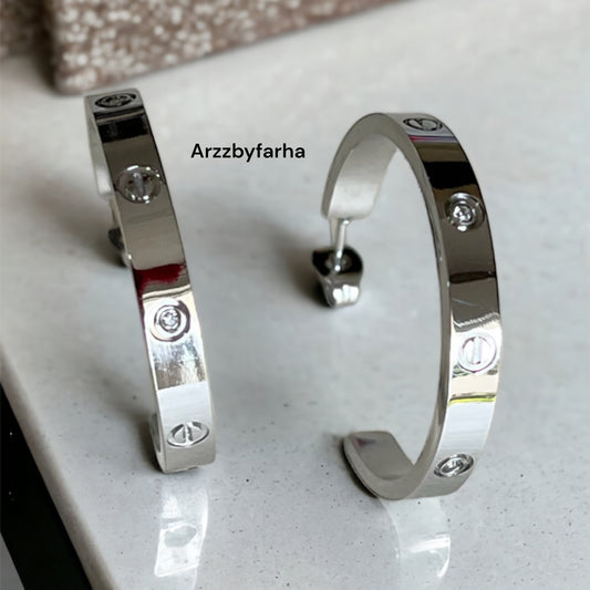 Silver Plated Hoop Earring