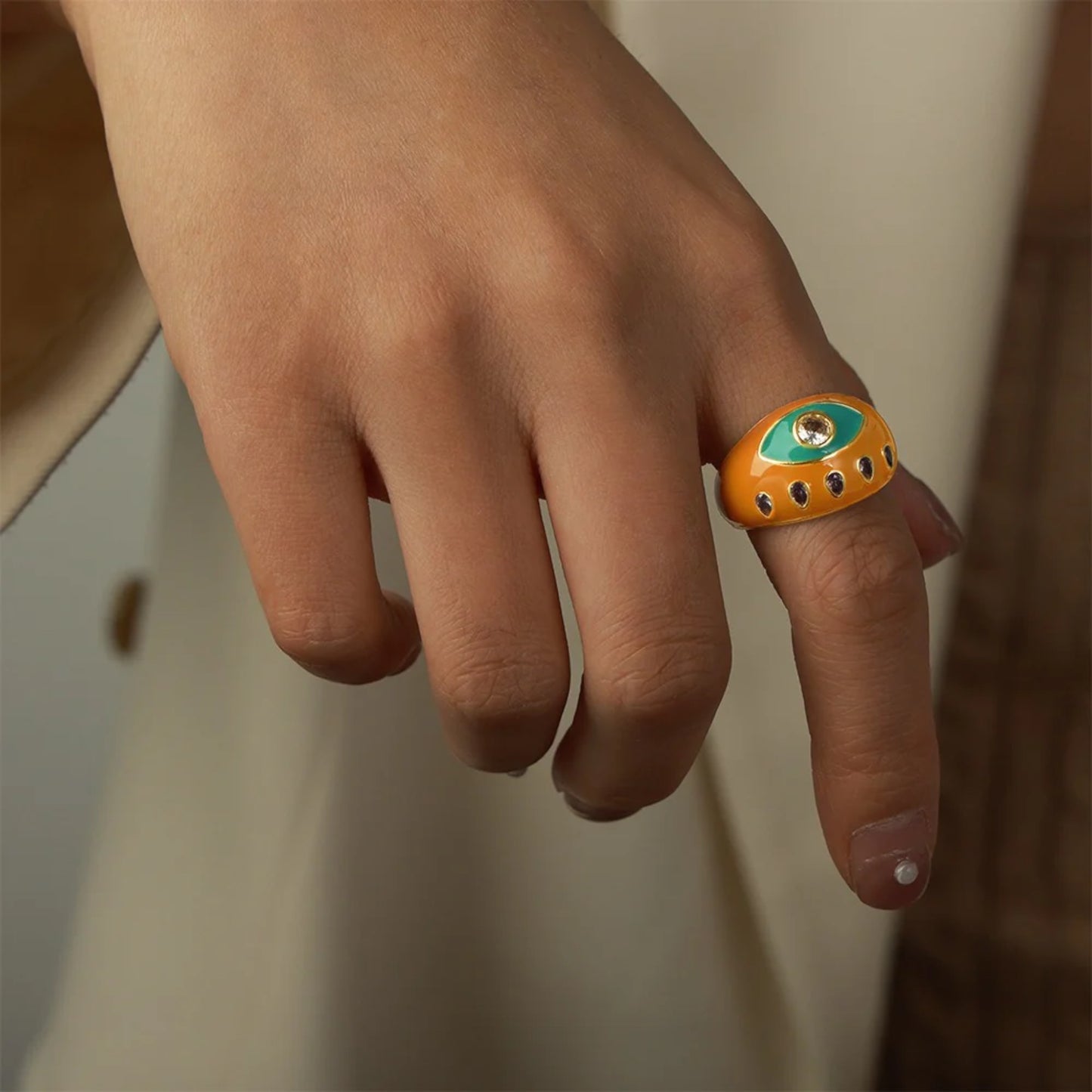 Hot Selling Evil Eye Finger Ring