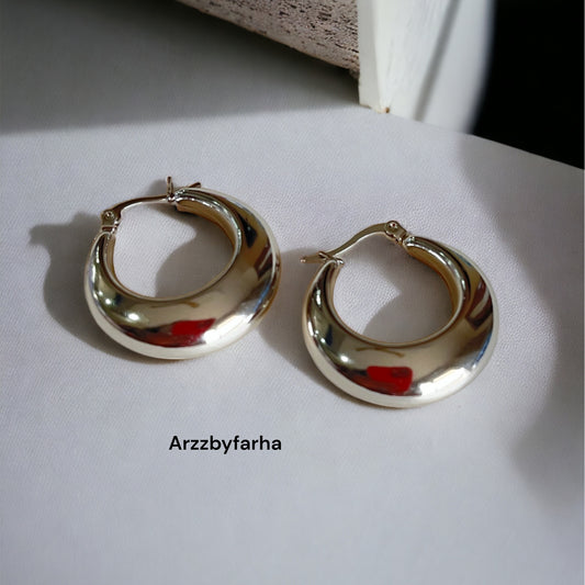 Bold Moon Hoop Earring