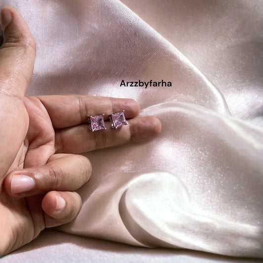 Pink Stone Studs Earring