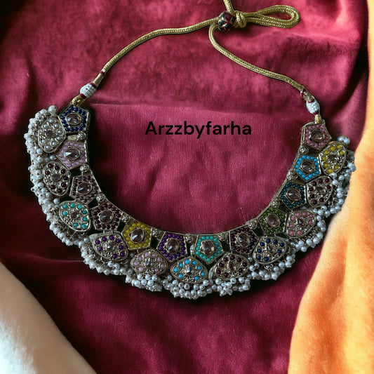 Jadau Choker Necklace Set