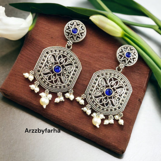 Blue Stone Dangler Earring
