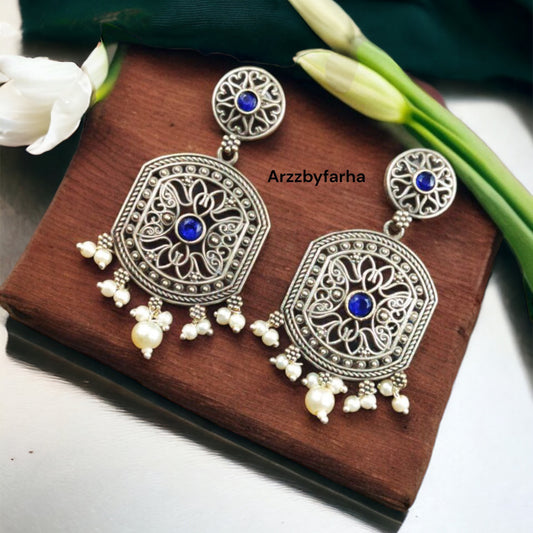 Blue Stone Dangler Earring