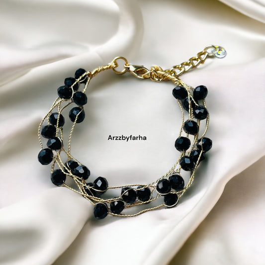 Crystal Beads Charm Bracelet