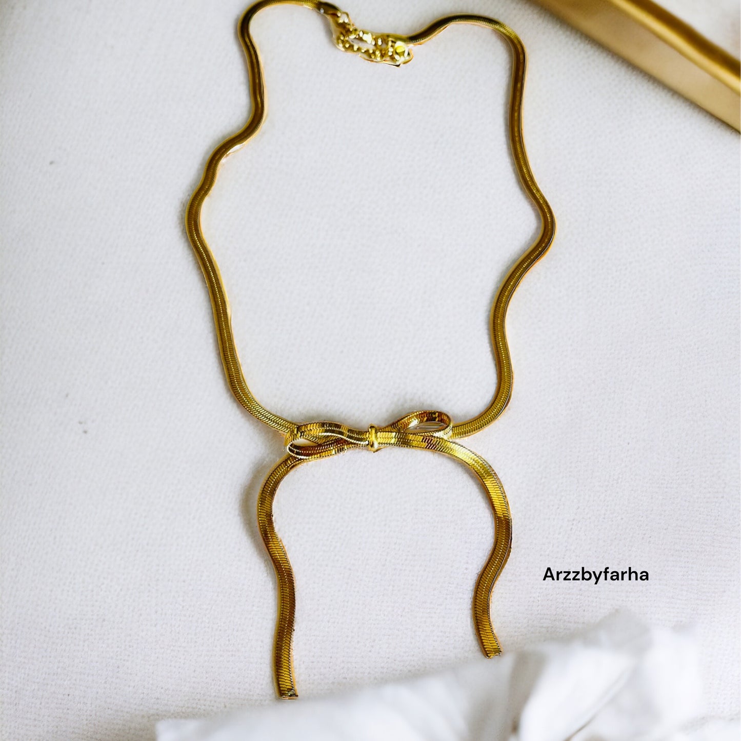 Bow Necklace Earrings Set