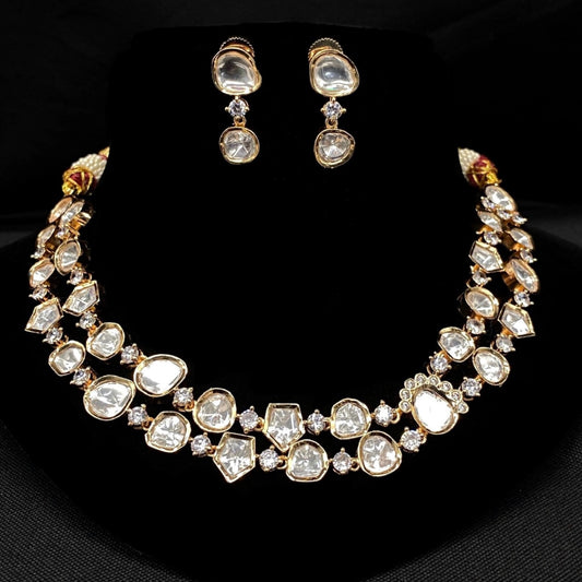 Moissanite Double Layered Necklace Set