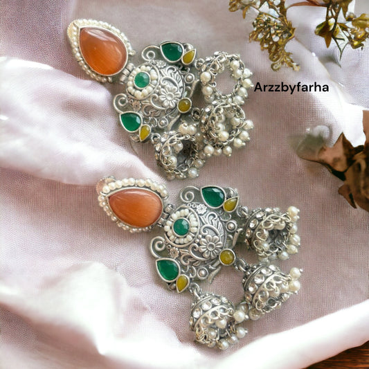 Designer Jhumki Dangler Earrings