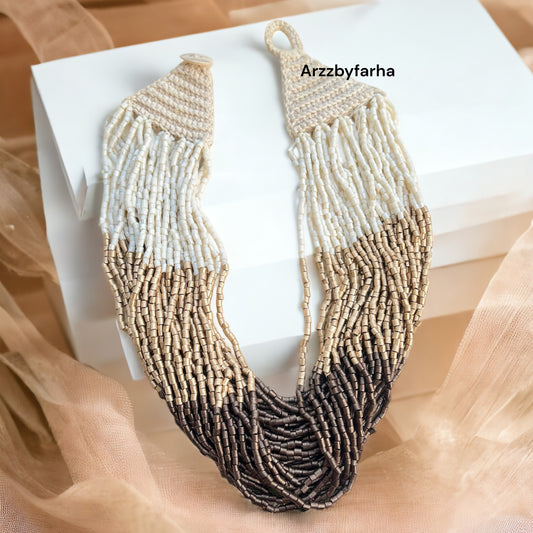 Multi Beaded Strings Necklace