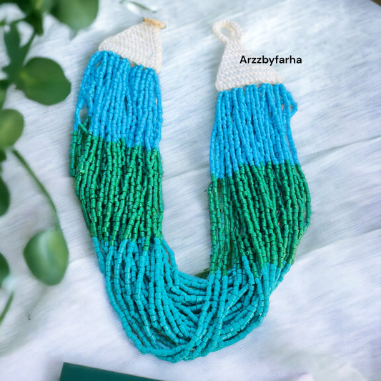 Multi Beaded Strings Necklace