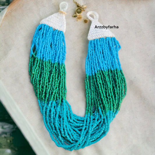 Multi Beaded Strings Necklace
