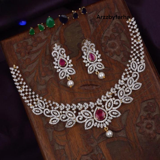 3 in 1 Stone Changeable Necklace Set