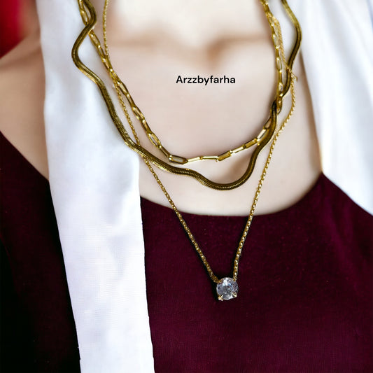 3 Layered Chain Necklace