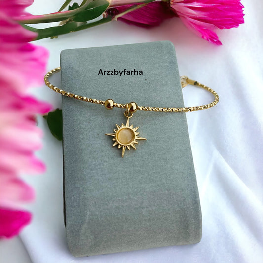 Peach Sunshine Charm Bracelet