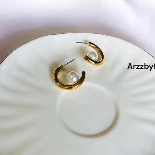 Pear Hoop Earrings