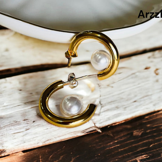 Pear Hoop Earrings