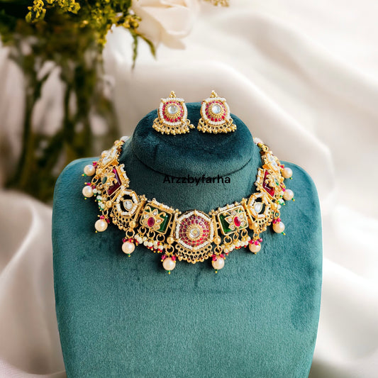 Pachi Kundan Gold Choker Set