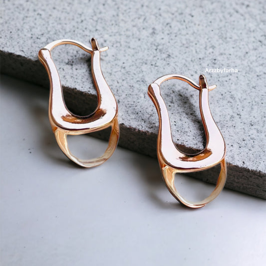 Rose Gold Crystal Drop Earrings