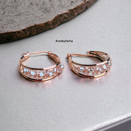 Rose Gold Hoop Earrings