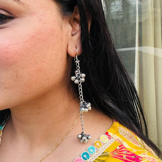 Hanging Ghungroo Hooks Earring