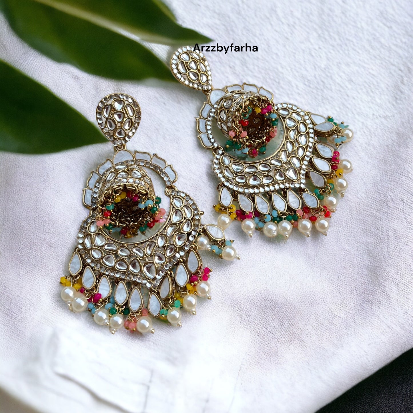 Multicolor Celebrity Style Chandbali Earrings