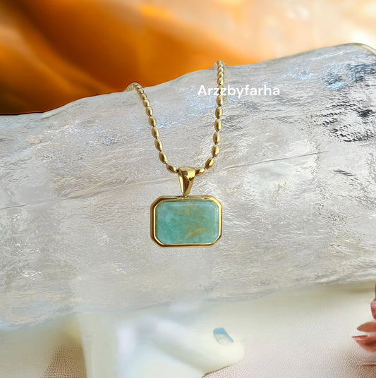 Sea Green Stone Necklace
