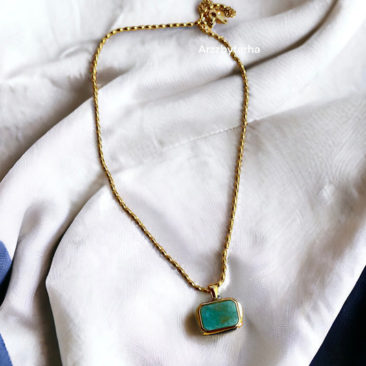 Sea Green Stone Necklace