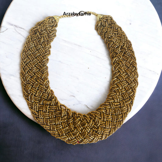 Multi Beaded Strings Necklace