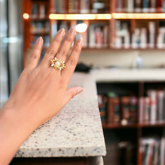 18k Gold Plated Evil Finger Ring
