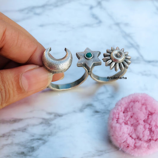 Half Moon Big Size  Finger Ring