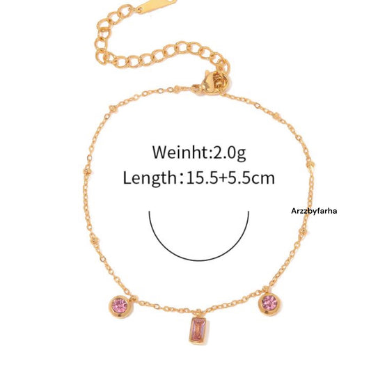 Pink Charm Bracelet