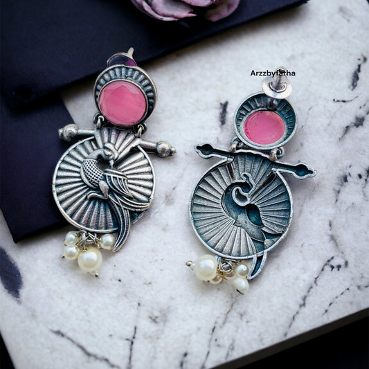 Peacock Drop Earrings