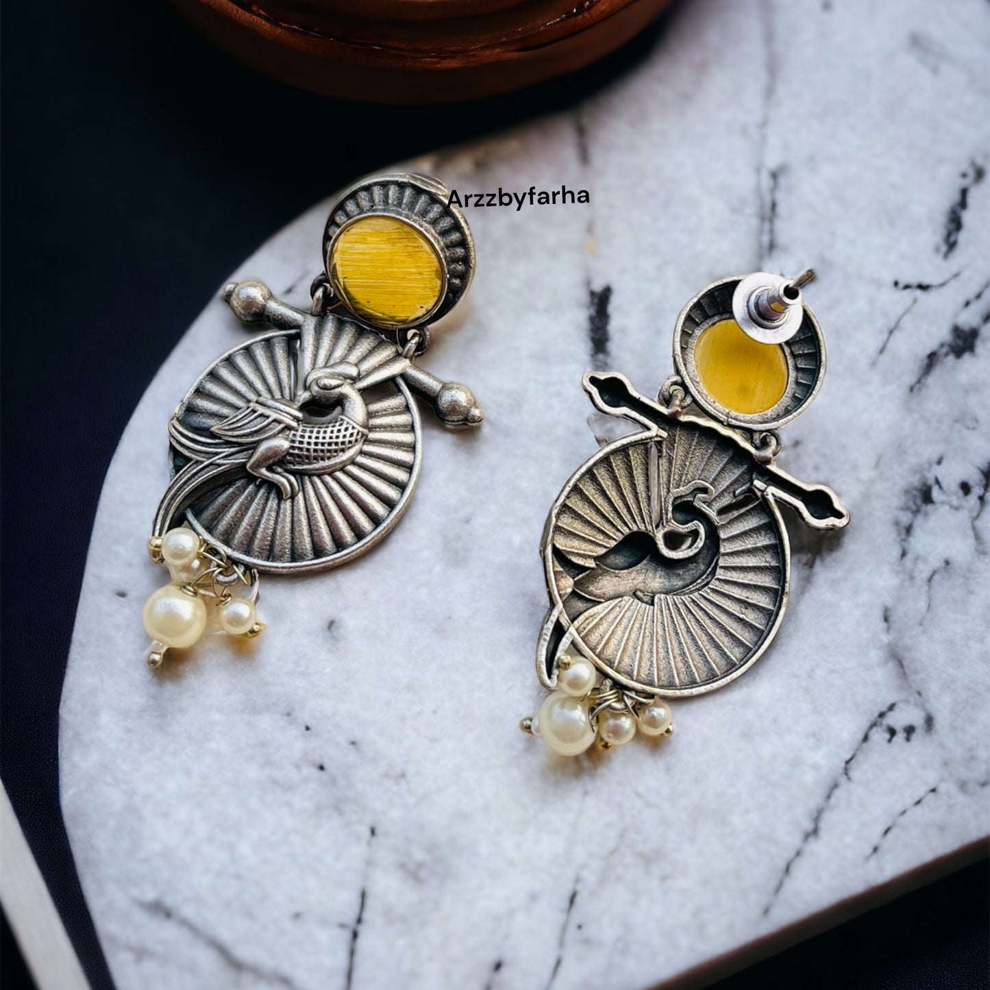 Peacock Drop Earrings